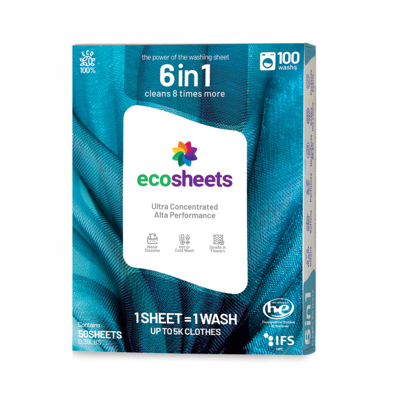 Ecosheets ES50 - Ultra Concentrado 6 em 1 - Limpa 8X Mais